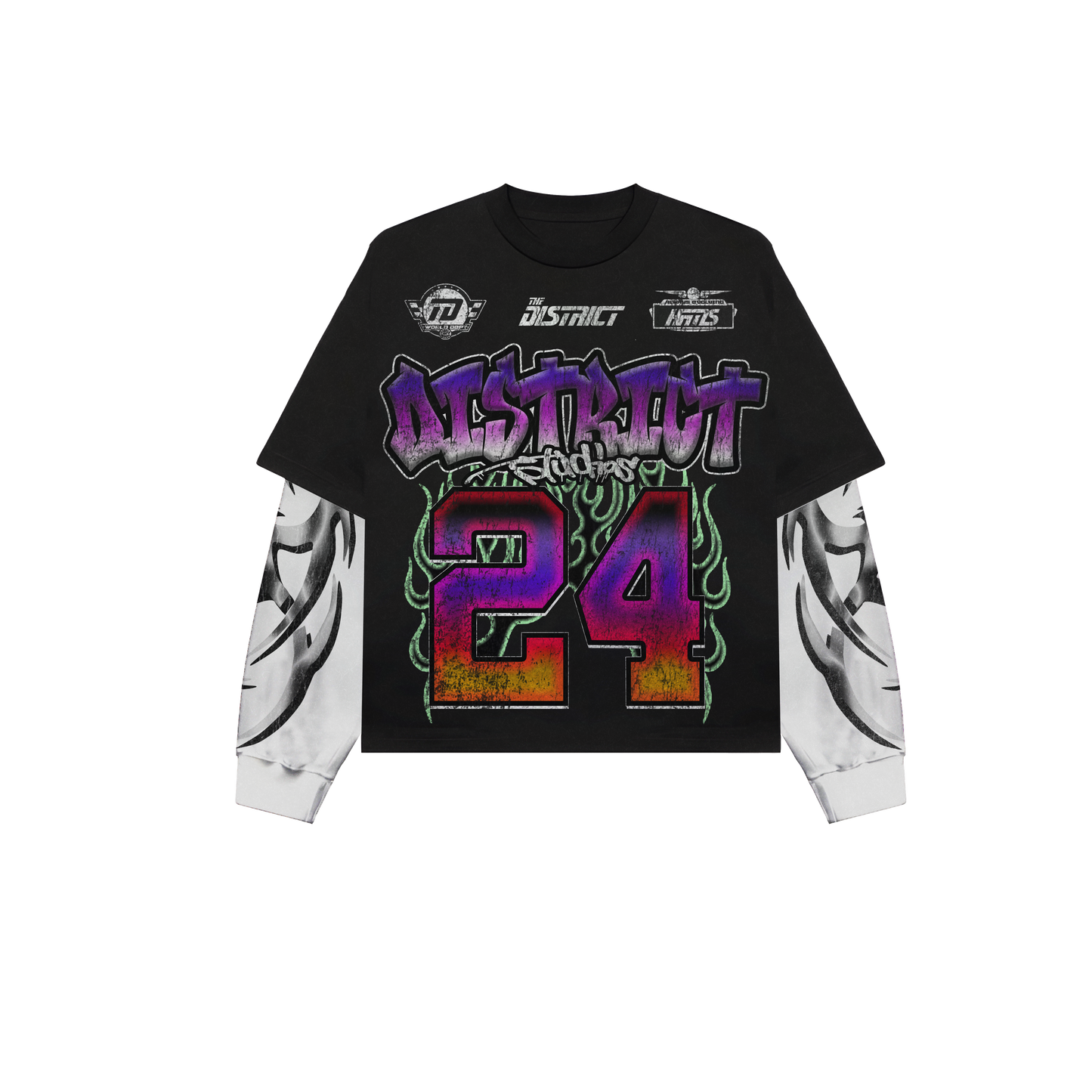 District Flamerz double sleeve shirt