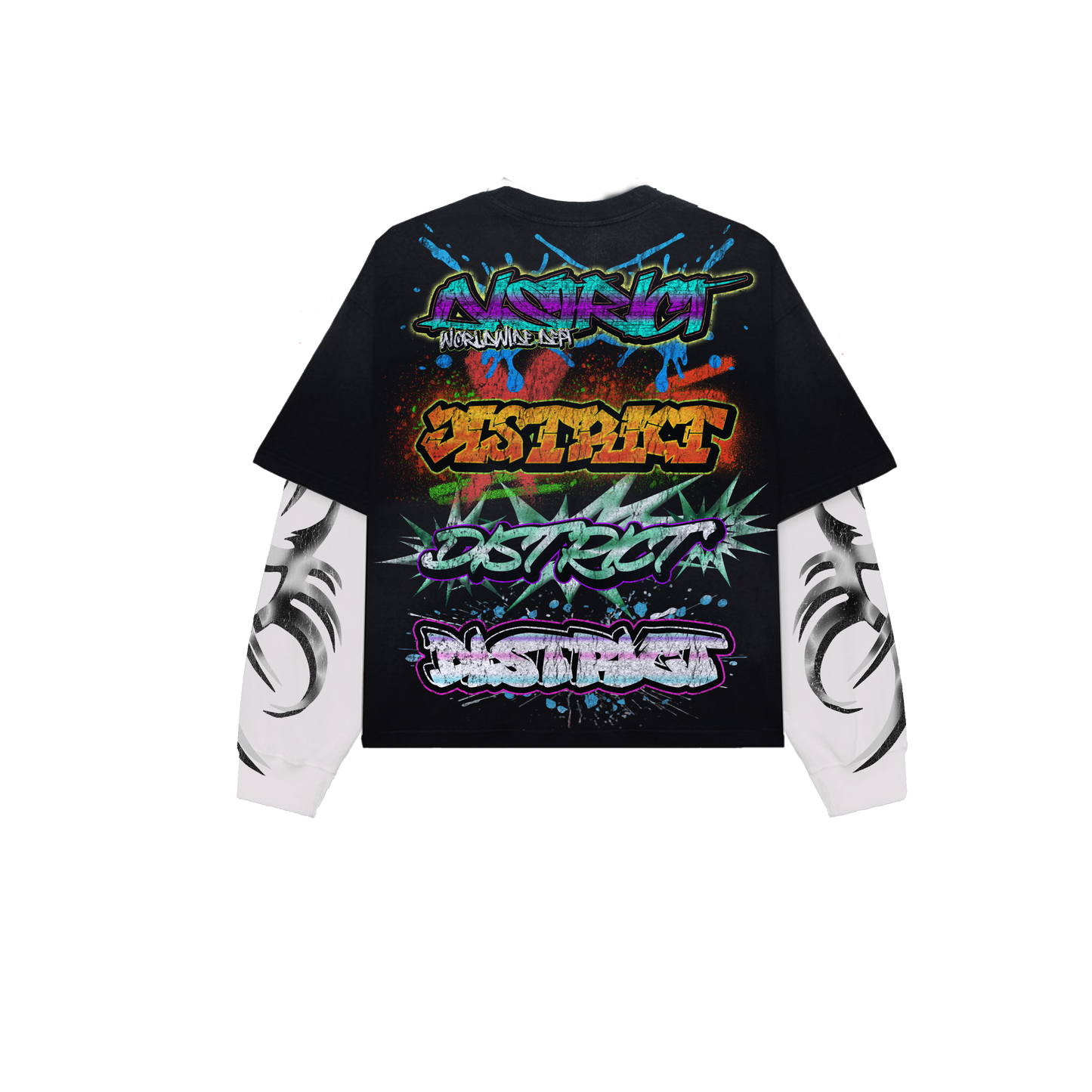 District Flamerz double sleeve shirt