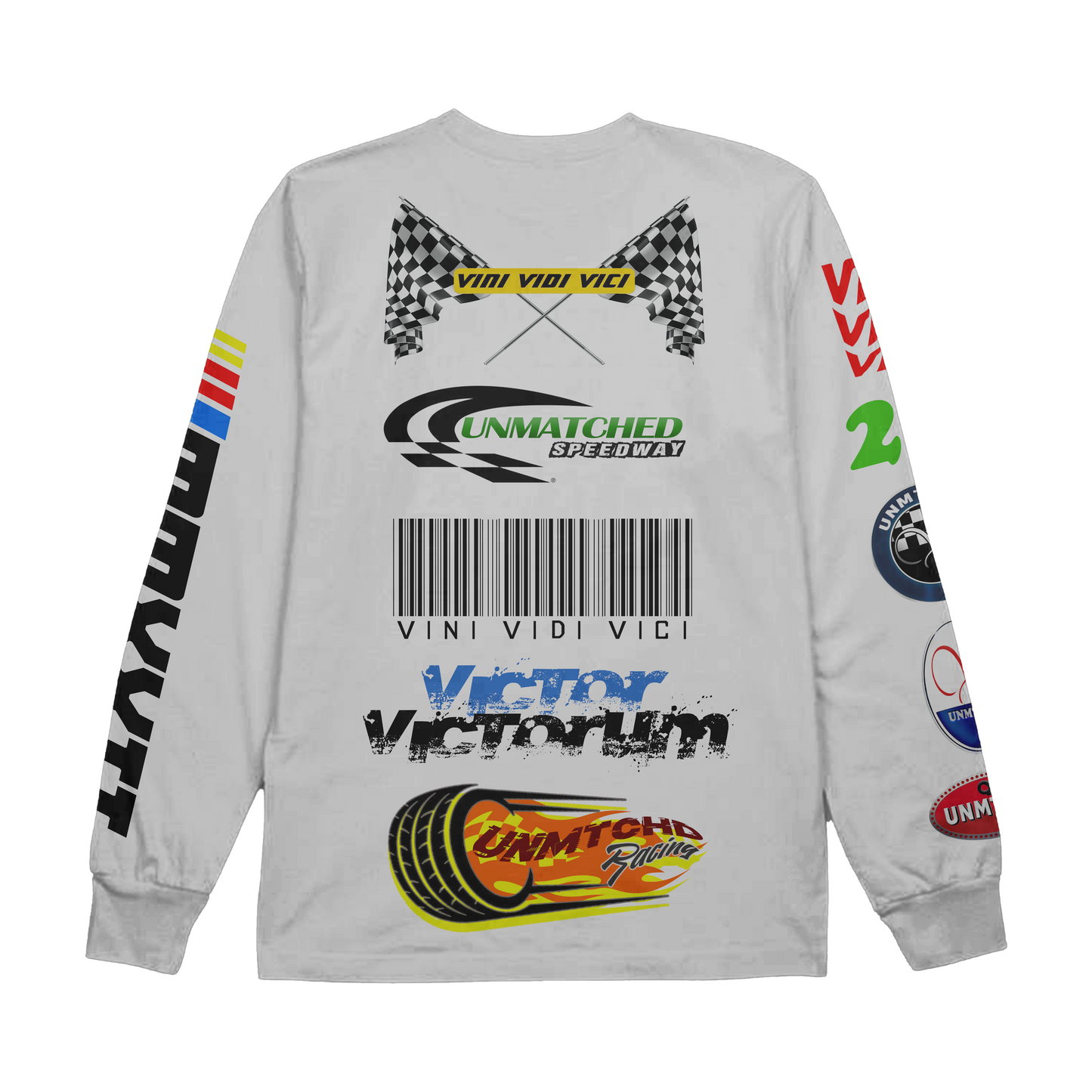 Racer cropped crew neck