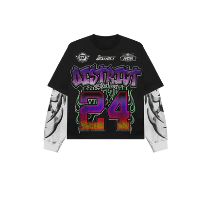 District Flamerz double sleeve shirt