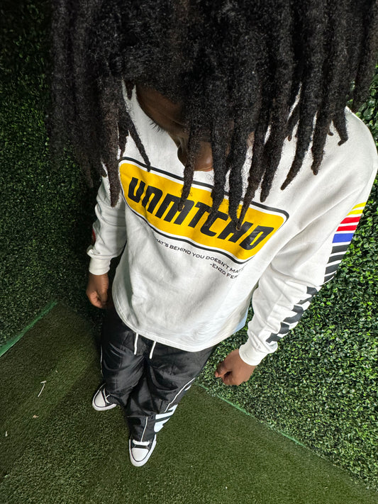 Racer cropped crew neck