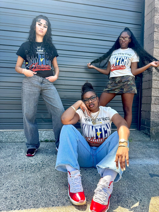 UNMTCHD Womens Vintage Crop Off White