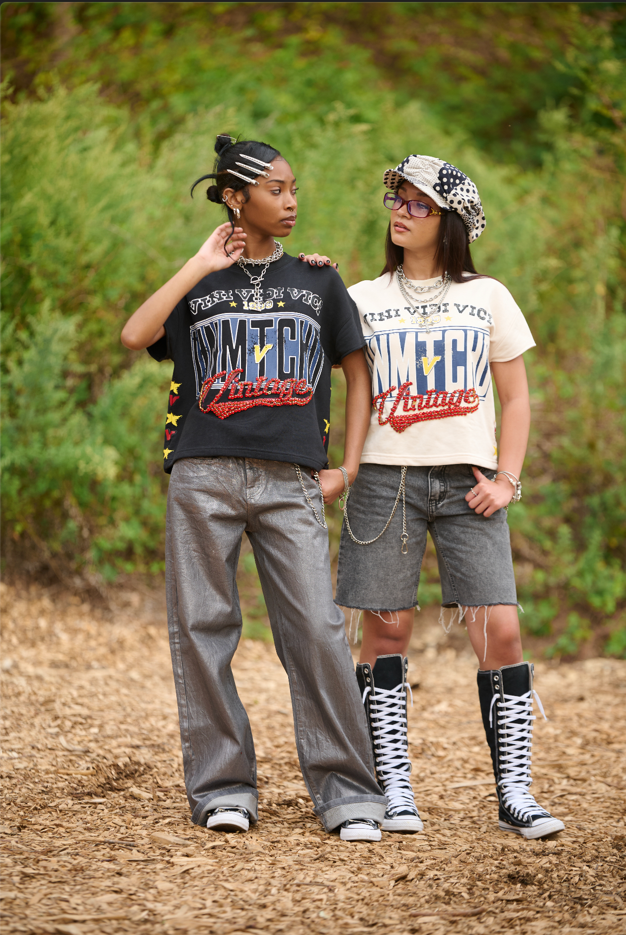 UNMTCHD Womens Vintage Crop Off White