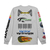 Racer cropped crew neck