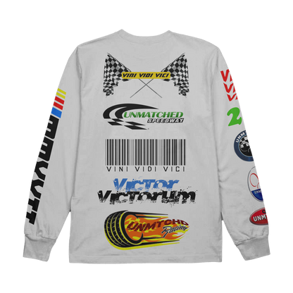 Racer cropped crew neck